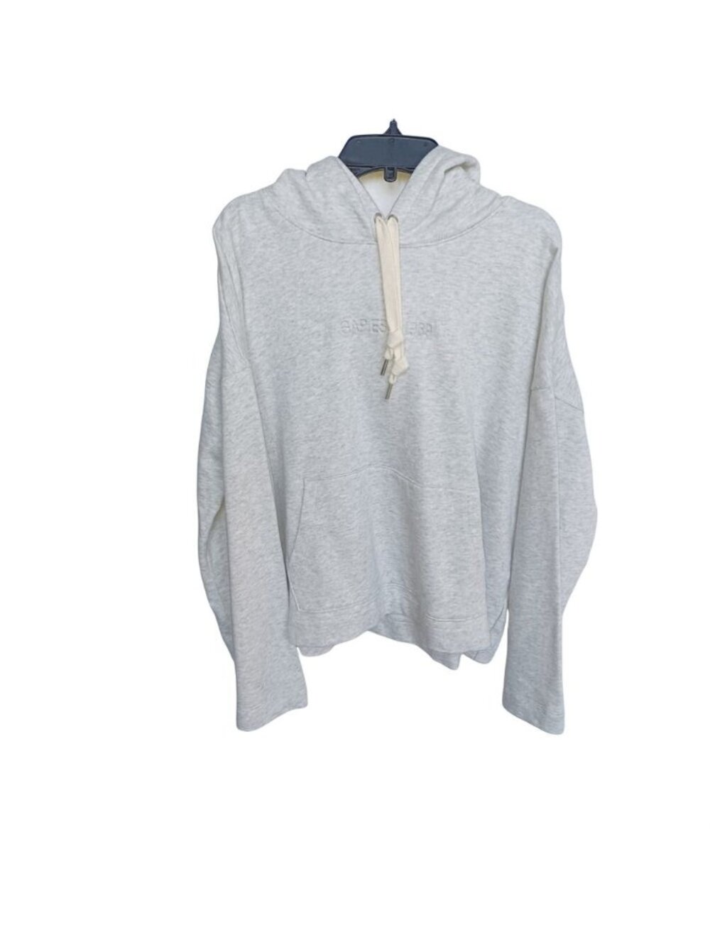 ⭐Chic & Cozy: Women's GAP Oversized Gray Fleece Hoodie Sweatshirt Sz M Loose Fit